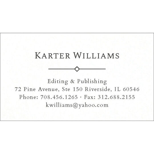 Diamond Motif Letterpress Business Cards